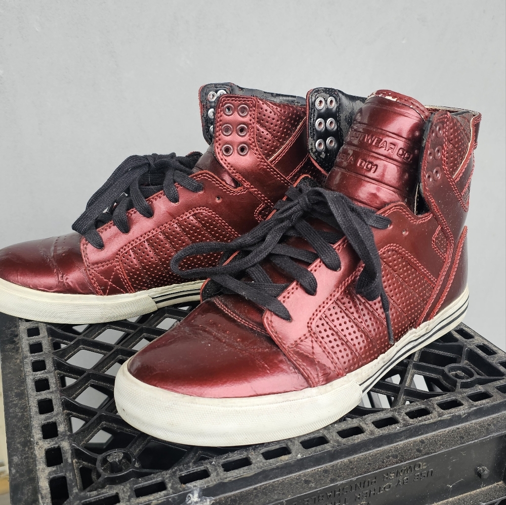Red High-Top Sneakers